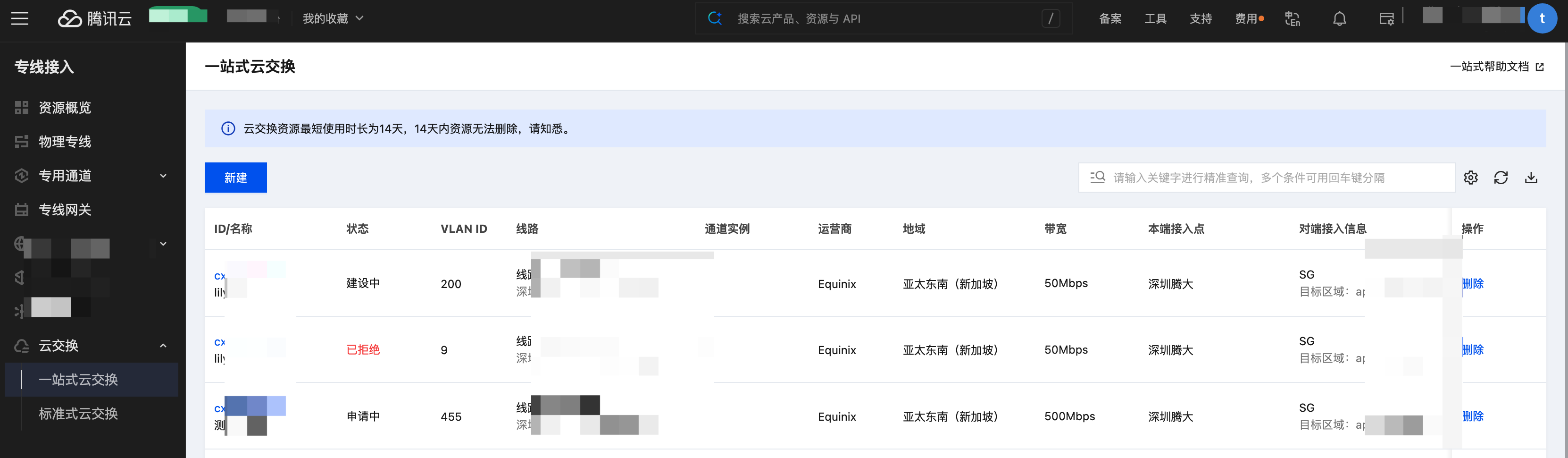 一站式云交换列表页