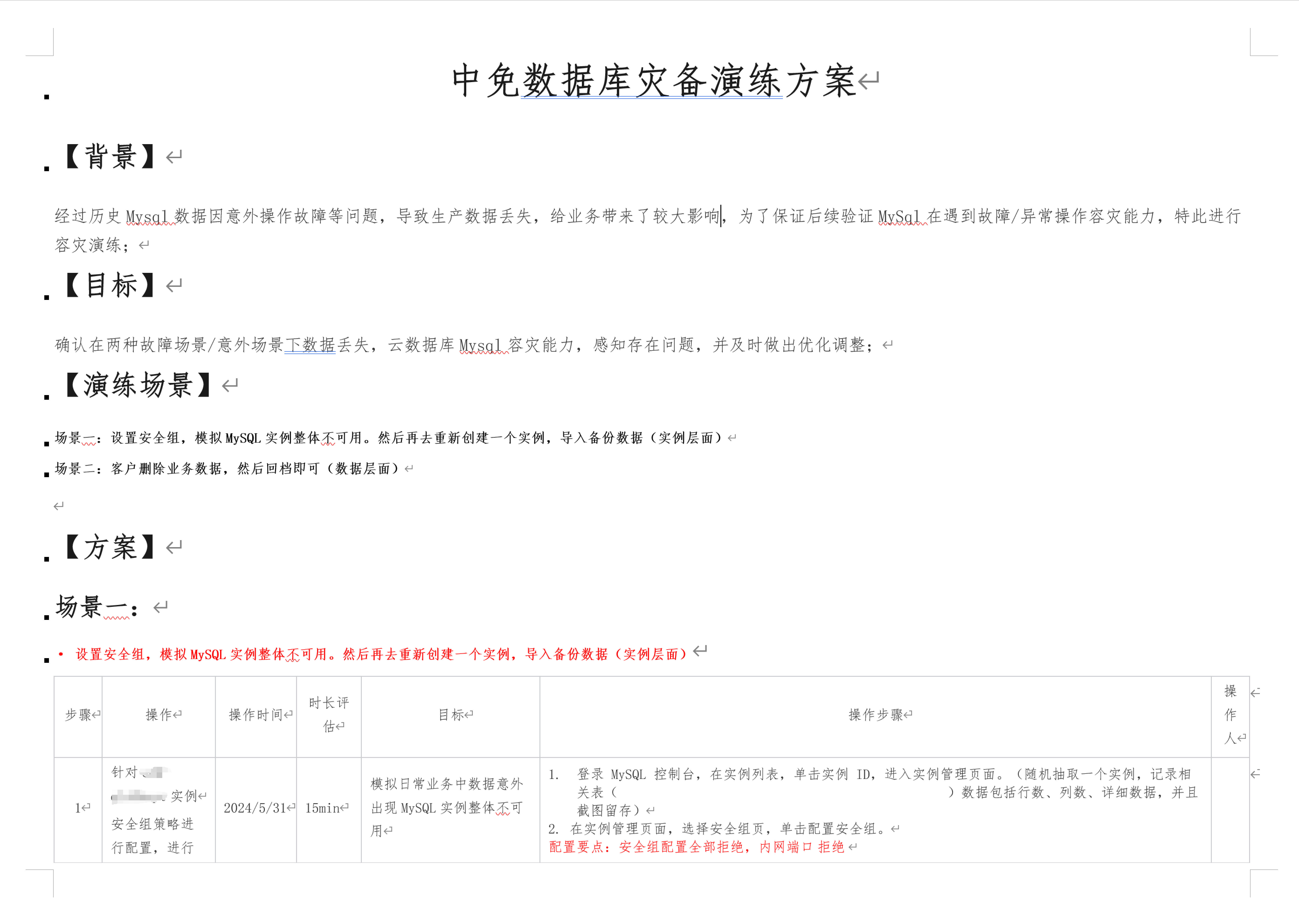 图：中免集团-演练方案制定