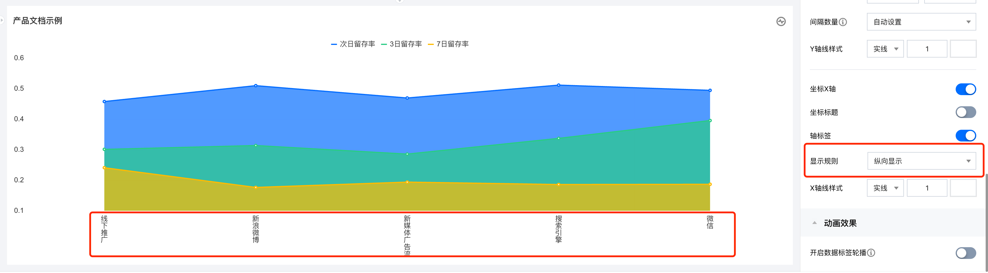 纵向显示