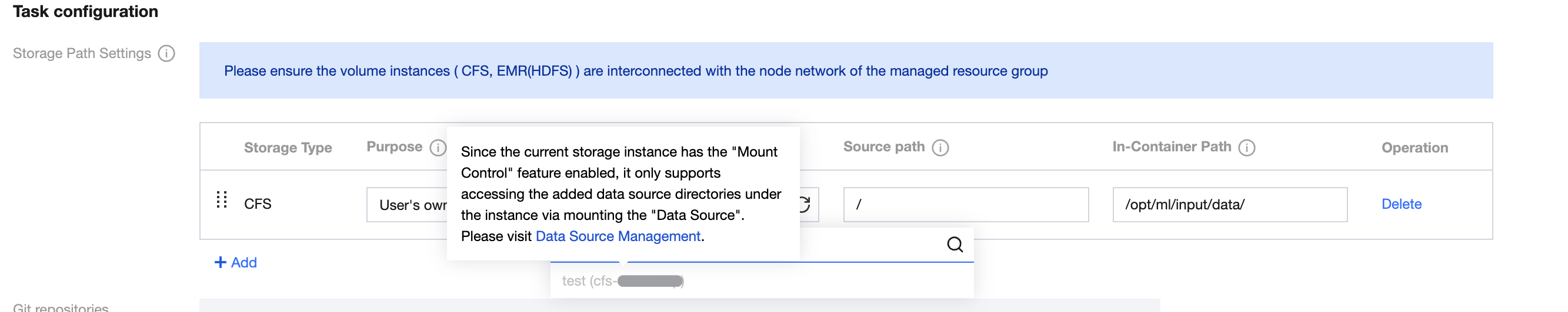 Prompt after a restriction is applied